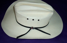 JUSTIN WESTERN HEADWEAR COWBOY HAT - WHITE STRAW YOUTH SIZE 6 1/2 TO 7