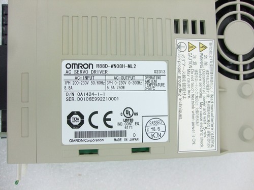 OMRON R88D-WN08H-ML2 AC SERVO DRIVER 3PH 750W - Picture 3 of 3