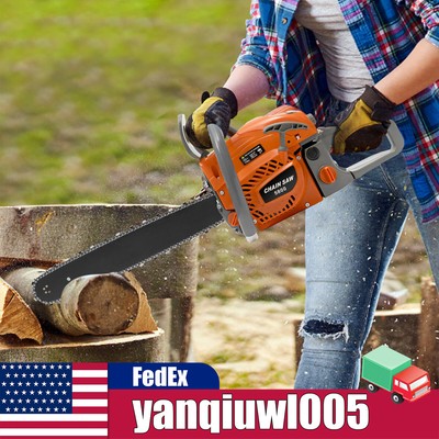 58CC 20'' Gasoline Chainsaw Powered Wood Cutting Engine 2-Stroke Gas Chain Saw