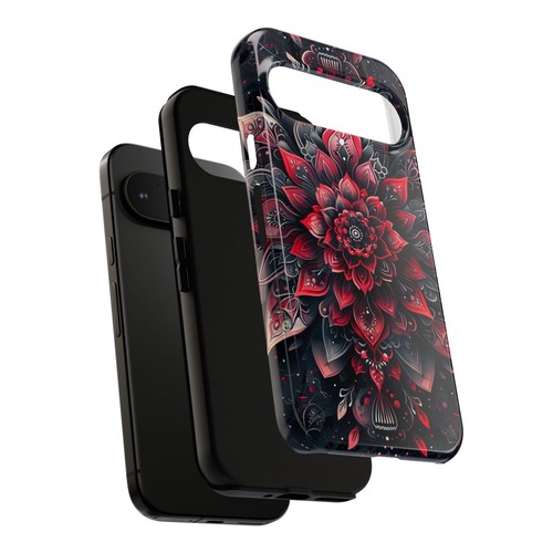 Red Mandala Lotus Floral - Phone Ink Cover Case for iPhone, Galaxy, Pixel - 第 128/281 張圖片