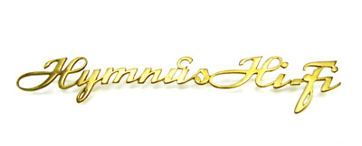 TELEFUNKEN HYMNUS LARGE HI-FI BRASS LOGOS VINTAGE ORIGINAL 6'' * 2 AVAILABLE