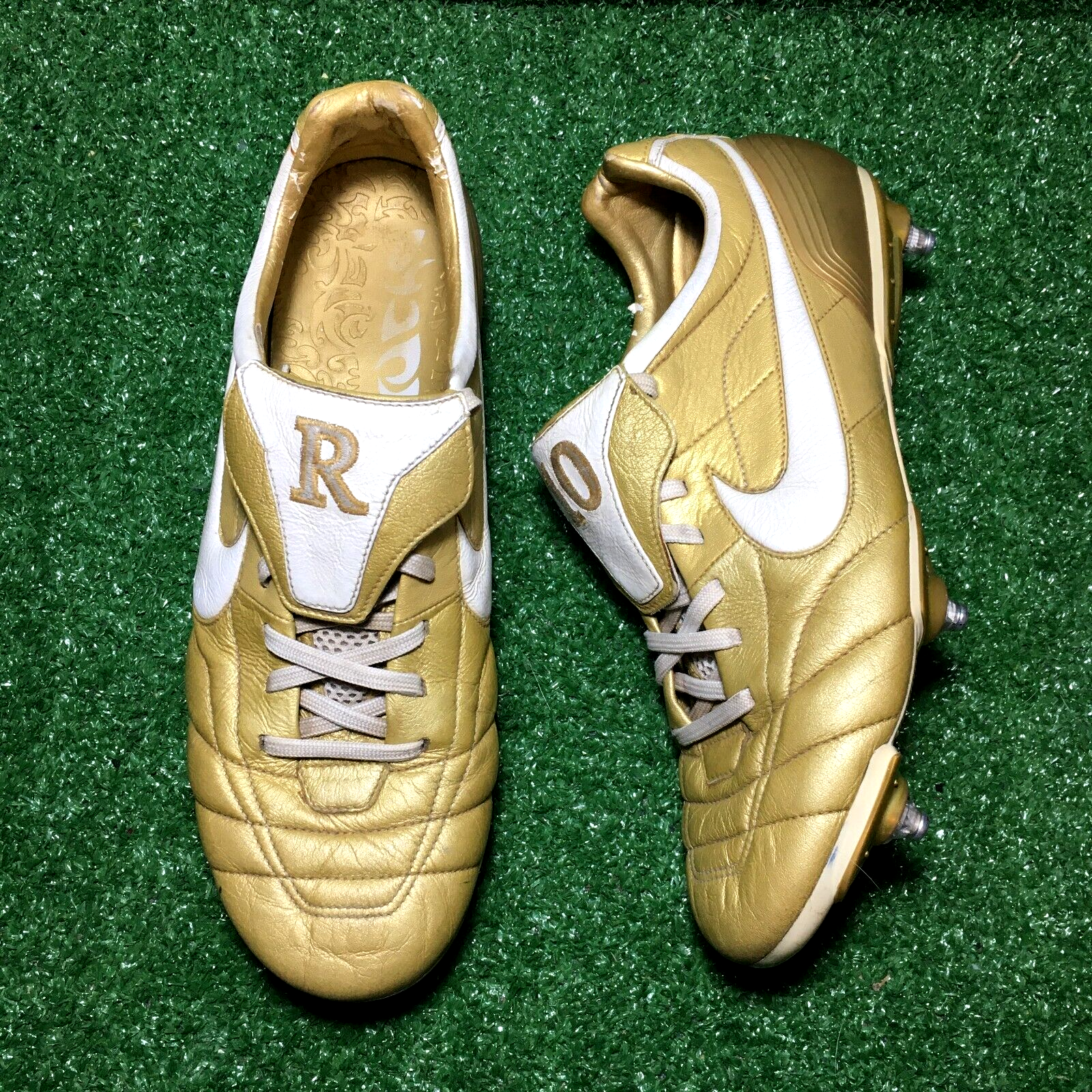 Discreet conjunctie hebzuchtig LIMITED AIR ZOOM Ronaldinho R10 Nike Tiempo Legend II Leather GOLD SG Elite  10 | eBay