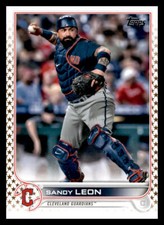 2022 Topps Sandy Leon #353 Cleveland Guardians Gold Star