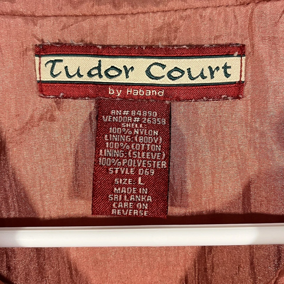 Винтажная ветровка Tudor Court куртка размер большой розовый с застежкой спереди 90-е Haband - Изображение 3 из 4