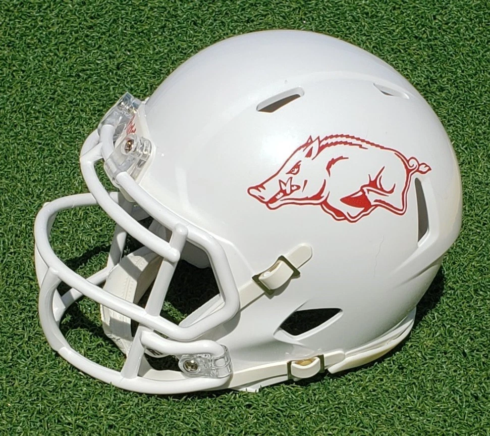arkansas football white helmets Arkansas Razorbacks White NCAA Helmets for sale