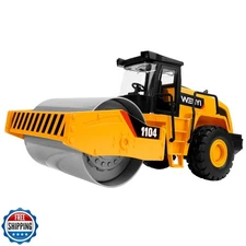 Construction Toys, Power Haulers Road Roller, 1:10 Scale 15", Real Working Pa