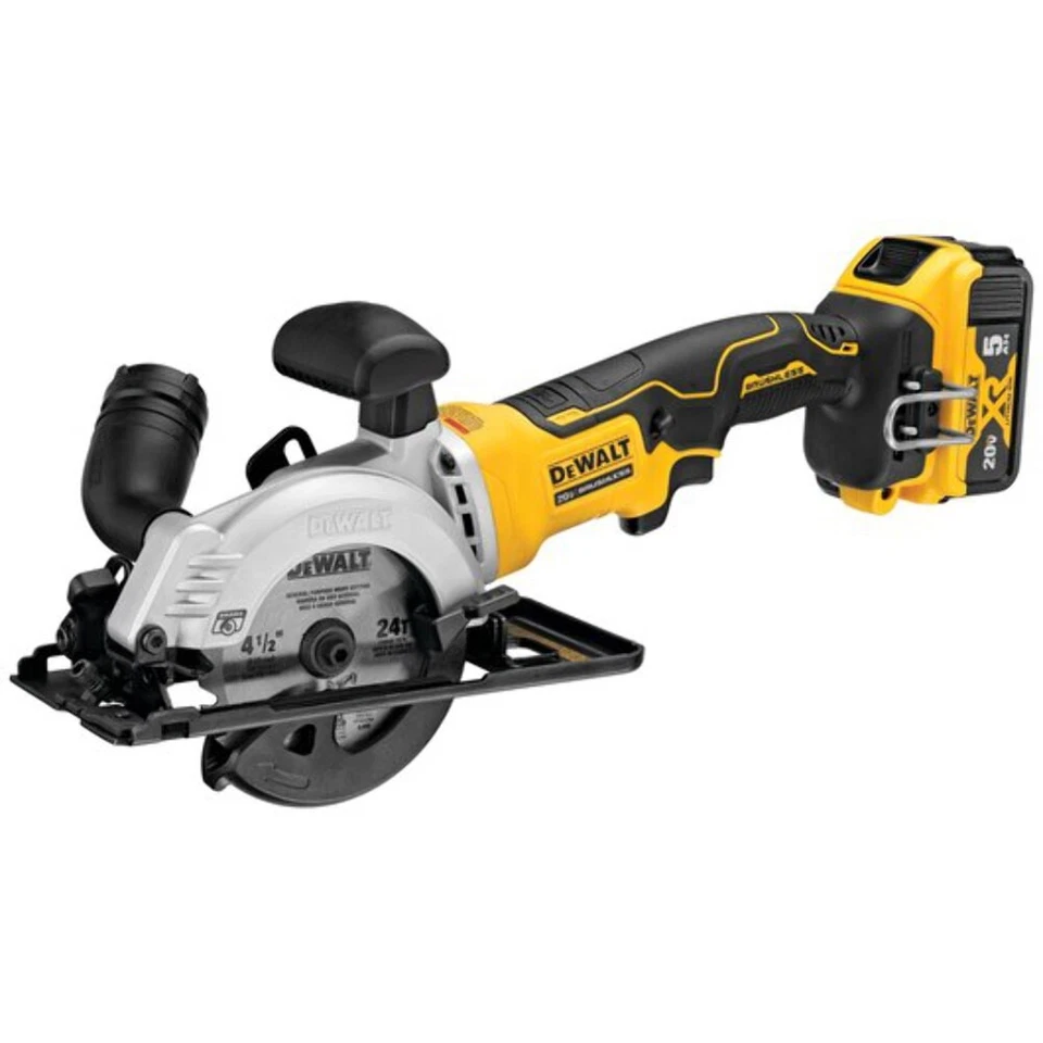 DeWALT (DCS571P1) ATOMIC 20V MAX Brushless 4-1/2 In. Cordless Circular Saw Kit - Image 3 of 4