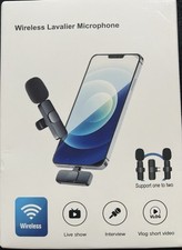 Wireless Lavalier Microphone For iPhone Lapel Mic Brand New
