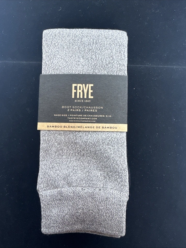 Calcetines Frye Boot 2 Pares Zapato Talla 5-10 Con Mezcla Bambú Desde 1863 Nuevo Embalado Foto 2 de 4