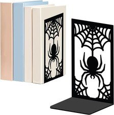 Spider and Spider Web Bookends for Shees Decorative 1 Pair, Cute