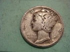 1920 D Mercury Dime Fine cond album filler , actual coin in photo
