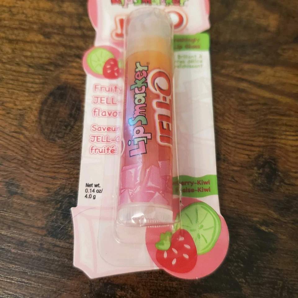 Bálsamo labial vintage Bonne Belle Lip Smacker JELLO 704 sabor fresa kiwi Y2K Foto 3 de 4