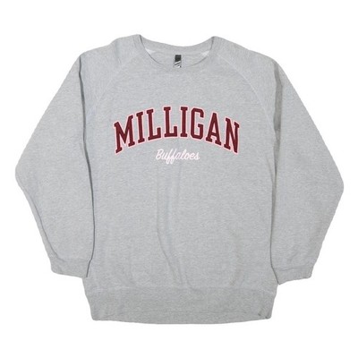 OURAY Herren Grau Milligan Büffel Sweatshirt Baumwollmix Rundhals Pullover L