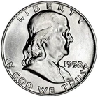 1958 D 50C BU Silver Franklin Half Dollar
