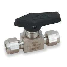 Parker 8A-Mb8lpfa-Ssp 1/2" Compr Stainless Steel Mini Ball Valve Inline
