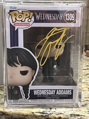 JENNA ORTEGA SIGNED FUNKO POP WEDNESDAY ADDAMS NETFLIX WORLD PREMIERE GIFT COA