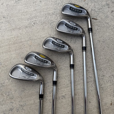 #ad #ad TaylorMade Rac OS Iron Set P 5 6 8 9T Step Ultralite Steel RH 5 Clubs 36” $109.95