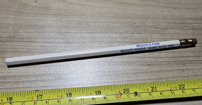 Vintage Brown's Cafe Brazil Indiana Advertising Pencil
