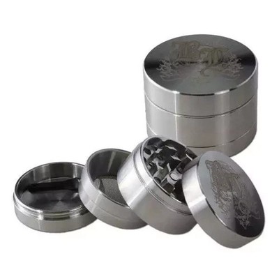 Black Leaf Edelstahl-Grinder 3 - 4-tlg. Crusher Kräutermühle- Durchmesser Ø 50mm
