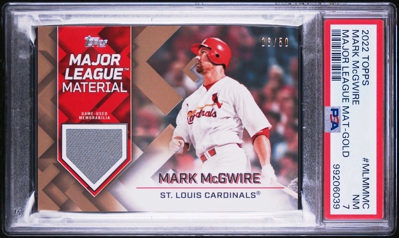 Mark McGwire Gold /50 2022 Topps Major League Material #MLM-MMC NM PSA Pop 1