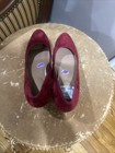 Aerosoles Women's US 10 1/2 Bette Red Suede Dress On Block Heels Shoes 1143 — photo 4