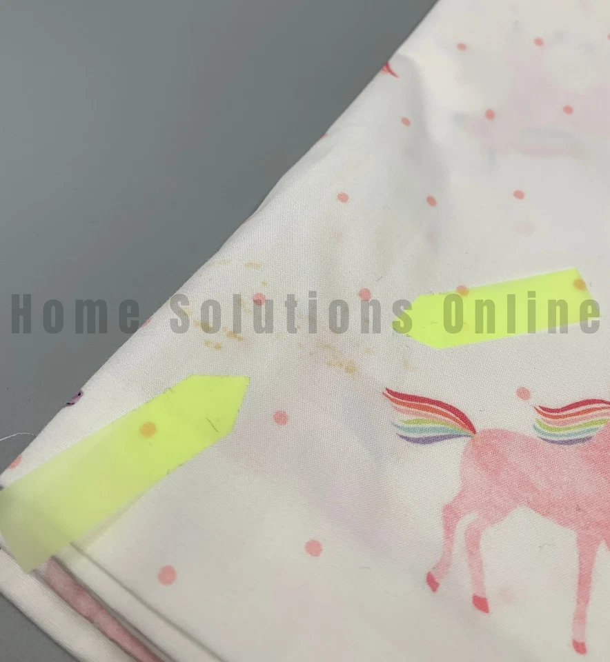 Pottery Barn Kids Organic Unicorn Rainbow Polka Dot Sheet Set Pink Twin J94 READ - Image 4 of 4