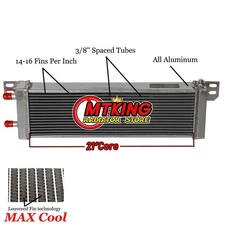 21" Core Length Full Aluminum Universal Air-Water Intercooler Heat Exchanger