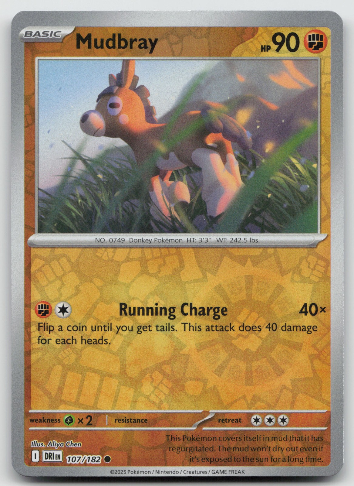 Mudbray Common Reverse Holo SV10: Destined Rivals 107/182 NM