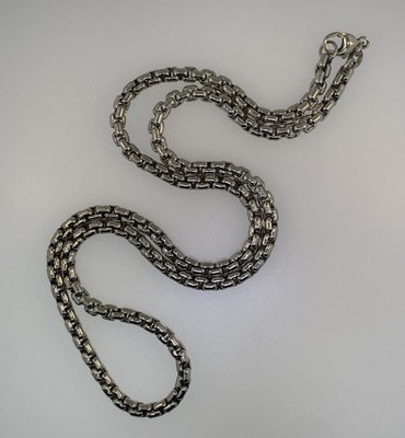 Herco Sterling rhodiniertes Silber 2,7 mm Box Kette 20'' Neu 385 $