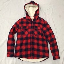 Boston Traders Women  s Sherpa Lined Plaid Flannel Jacket / Size Small