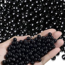 Black pearl beads for jewelry making 500pcs 8mm black round pearl bead