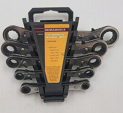 #ad Vintage Durabuilt 5 Pc Ratchet Box Wrench Set SAE amp; METRIC 7mm 21mm USA $38.00