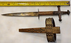 Antique/ Vintage Tuareg Arm Knife With Sheath (7" Blade 13 1/2" Overall Length )