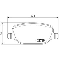 Bremsbelagsatz Brembo P 23 089, Hinten