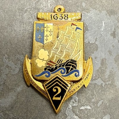 Org Indochina French 2nd RIC Reg Inf Colonial Badge Marines Extreme Orient 