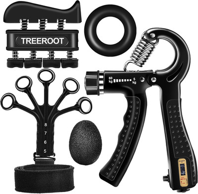 5pcs Grip Strength Trainer Kits Hand Gripper Strengthener Forearm