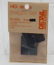 Detail Associates FC6212 HO Scale Covered Hopper Hatch Square (Pack of 8)