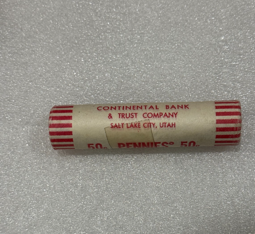 1974 D Lincoln Cents OBW Penny BU Roll of Unc. Pennies 50 Coins Continental Bank - Picture 2 of 5