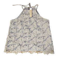 Adiva Small Floral Lace Halter Top