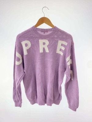 Supreme Back Logo Sweater purple L Used | eBay 