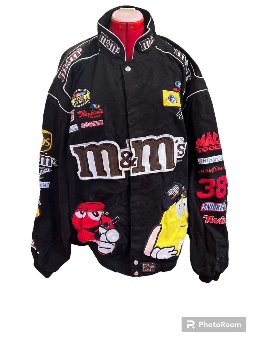 Rare Vintage Nascar M&M 38 Elliot Saddler Racing Jacket JH Rare Vintage Nascar M&M 38 Elliot Saddler Racing Jacket JH