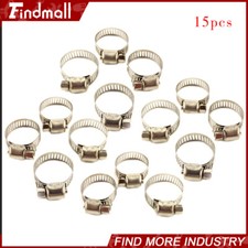 Findmall 15 Pcs 3/4"-1" Adjustable Drive Hose Clamps Fuel Line Worm Clip