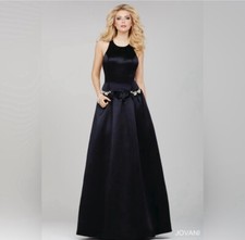Jovani Satin Dress Royal Blue