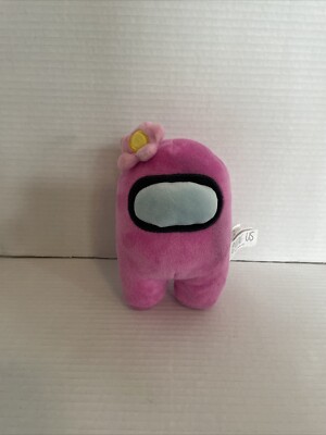 Among Us Pink With Flower 6  inch Collectible Plush Toikido B10
