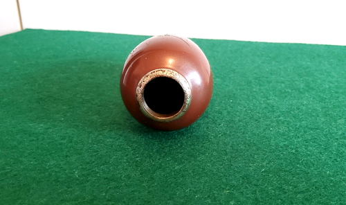Antike Japan kupfer Vase handgeschnitzt Blumen Vogel muster Teilweise versilbert - Bild 5 von 8