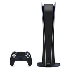 MATTE BLACK VINYL SKIN FOR PS5 DIGITAL VER. CONSOLE  2 CONTROLLERS 