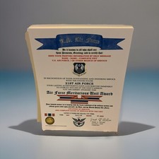 U.S. AIR FORCE / 21ST AIR FORCE - AIR FORCE MERITORIOUS UNIT AWARD CERTIFICATE
