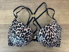 Victoria's Secret Animal 32D Very Sexy So Obsessed Push Up Front Close Bra VS