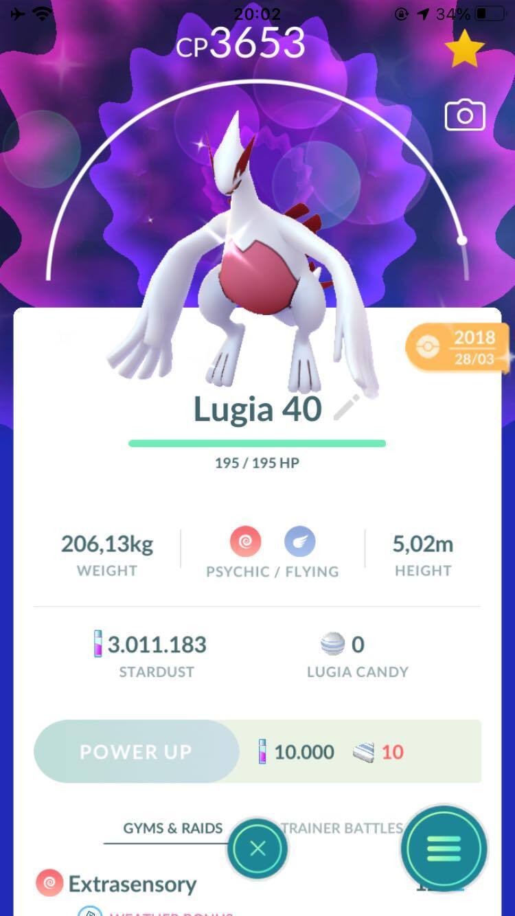 Day 4 – First Shiny/Drunk Pokemon Ever Caught – Lugia – Patrick's