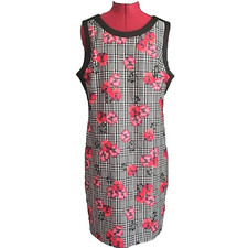 Tommy Hilfiger Dress Women’s Size 16 Red & Black Floral Sleeveless Sheath Zipper